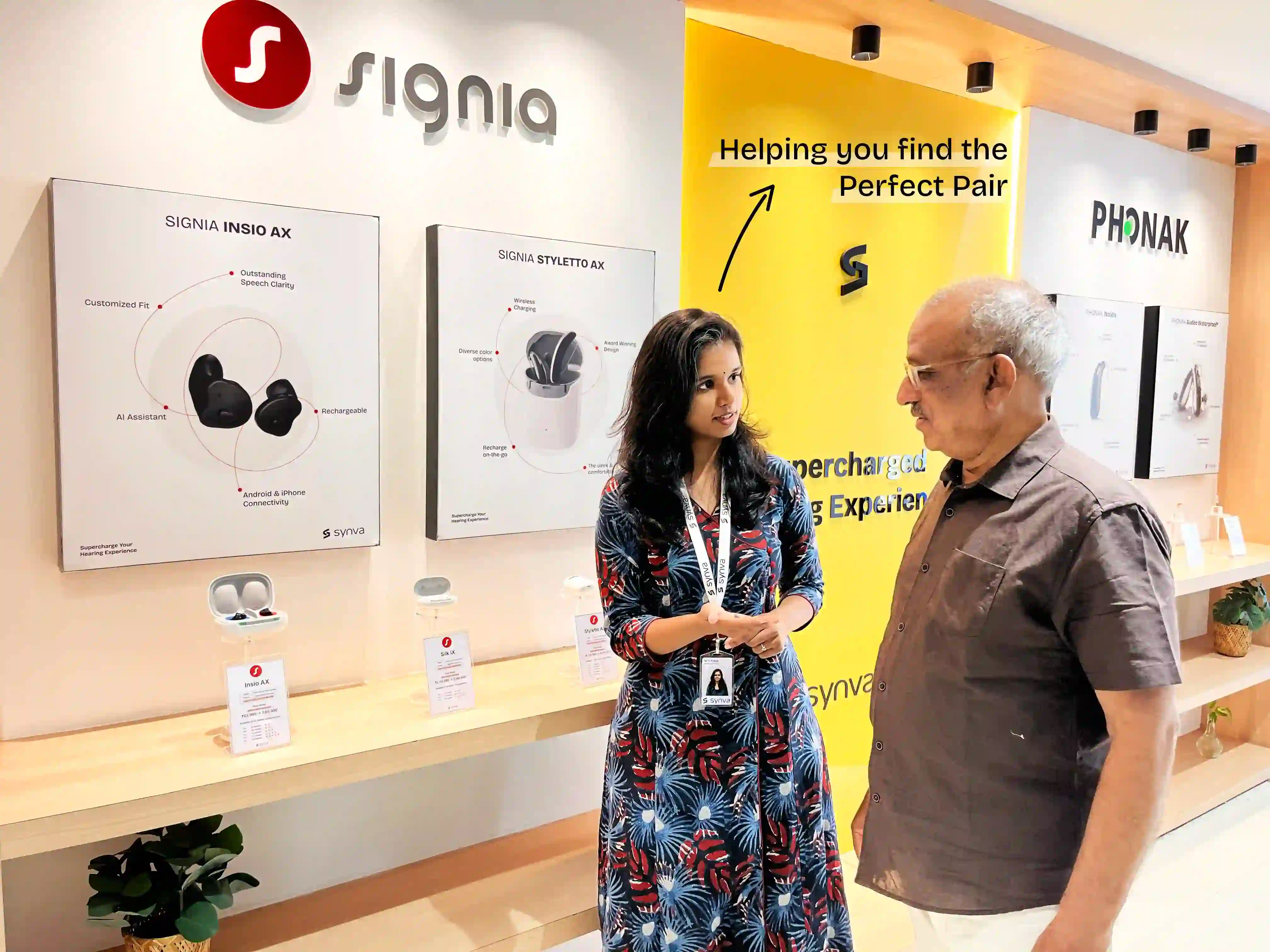Explore hearing aids at the Synva Experience Centre, Hyderabad