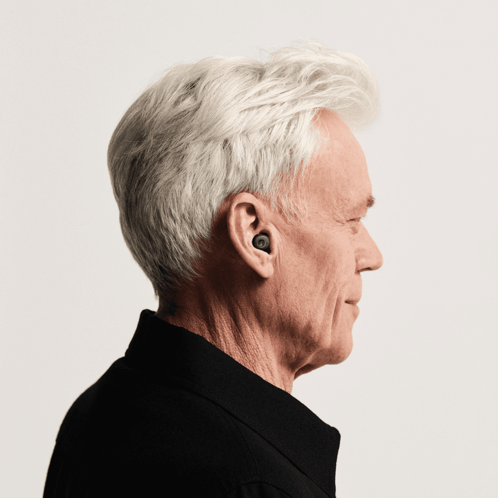 Cosmetic view of an inside the canal hearing aid